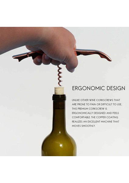 Gül Altın Tirbuşon Metal Şarap Cirkscrew Wine Cirkscrew Çok Fonksiyonlu Kırmızı Şarap Tirbuşon (Yurt Dışından) modelleri