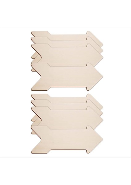 8pcs Ahşap Ok Şekli Kesikler Bitmemiş Ok Ahşap Işaret Boş Asma Ahşap Plak Ahşap Ok Dilimi (Yurt Dışından)