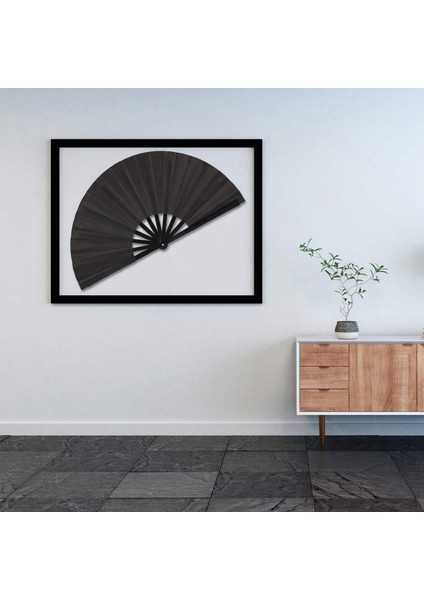 4 Adet Büyük Katlanır Fan Naylon Kumaş El Tipi Katlanır Fan Çin Kung Fu Tai Chi Fan Siyah Dekorasyon Kat El Fan (Yurt Dışından) fırsatları