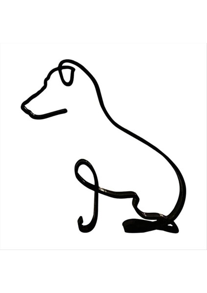 Köpek Minimalist Sanat Heykeli Kişiselleştirilmiş Metal Line Crafts-Oturma Odası Ev Ofisi Masa Duvar Dekor (Yurt Dışından)