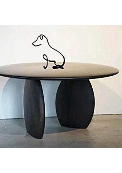 Köpek Minimalist Sanat Heykeli Kişiselleştirilmiş Metal Line Crafts-Oturma Odası Ev Ofisi Masa Duvar Dekor (Yurt Dışından) modelleri