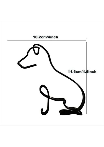 Köpek Minimalist Sanat Heykeli Kişiselleştirilmiş Metal Line Crafts-Oturma Odası Ev Ofisi Masa Duvar Dekor (Yurt Dışından) indirimleri