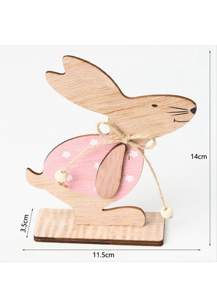 Paskalya Tavşanı Ev Dekor Ahşap Tavşan Masaüstü Heykel Süsleri Paskalya Çocuk Odası Dekor Süsleri (Yurt Dışından) modelleri