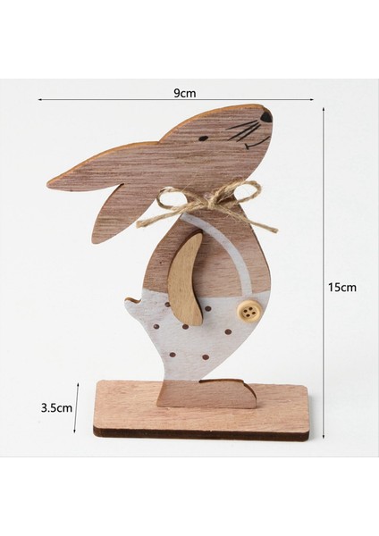 Paskalya Tavşanı Ev Dekor Ahşap Tavşan Masaüstü Heykel Süsleri Paskalya Çocuk Odası Dekor Süsleri (Yurt Dışından) fırsatları