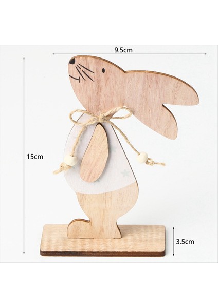 Paskalya Tavşanı Ev Dekor Ahşap Tavşan Masaüstü Heykel Süsleri Paskalya Çocuk Odası Dekor Süsleri (Yurt Dışından) indirimleri