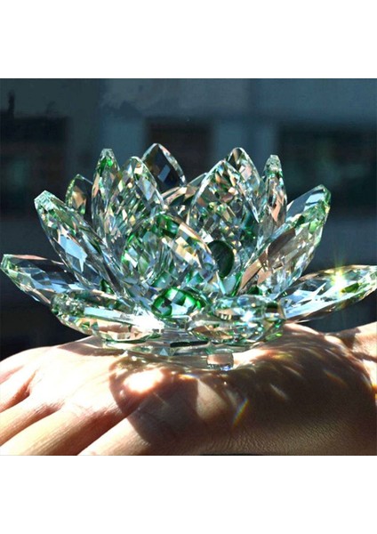 G Kristal Lotus Çiçek Heykelcik Sevgililer Düğün Dekoru Cam Zanaat Koleksiyonu Kağıt Ağırlık Masa Süsleri Hadi Hediyesi (Yurt Dışından) fiyatları