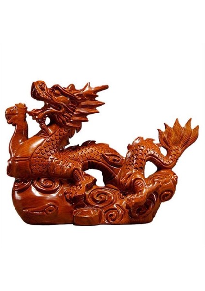 Çin Ejderha Heykeli 2024 Çin Zodyak Ahşap Figürin Mini Ahşap Çin Ejderha Heykeli Heykelcik Zodyak Kahverengi (Yurt Dışından) indirimleri
