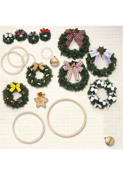 5x Rüya Bambu Halkaları Ahşap Daire Yuvarlak Yakalayıcı Diy Kasnak 15CM (Yurt Dışından) modelleri