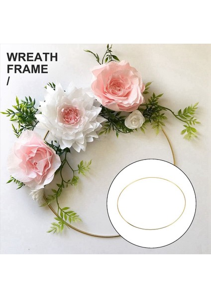 30 cm 30 cm Büyük Metal Çelenk Çelenk Püskül Altın Zanaat Yüzüğü Diy Düğün Çelenk Dekorasyon (Yurt Dışından) fiyatları