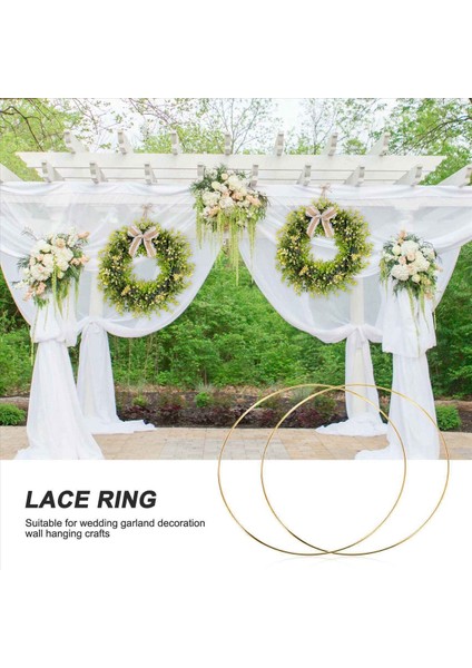 30 cm 30 cm Büyük Metal Çelenk Çelenk Püskül Altın Zanaat Yüzüğü Diy Düğün Çelenk Dekorasyon (Yurt Dışından) modelleri