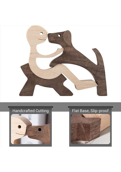 El Yapımı Ahşap Heykel Köpek Ahşap Oyma Süsleri Ev Ofis Oturma Odası Için Küçük Zanaat Figürin Ahşap (Yurt Dışından) modelleri