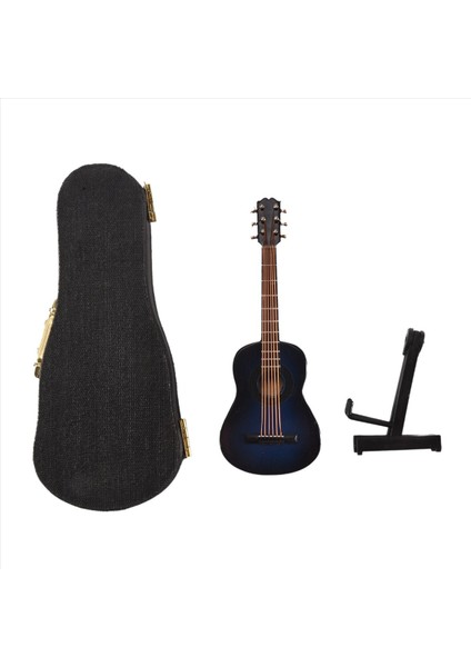 Stand ve Case Mini Musical Enstrüman Minyatür Bebek Evi Modeli Ev Dekorasyonu ile A-Wooden Minyatür Gitar (Yurt Dışından) fiyatları