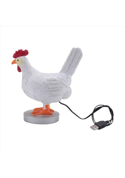 Tavuk Yumurta Lambası 3D Tavuk Masa Lambası Hayata Benzeyen LED Yumurta Lambası Reçine Tavuk Yumurtası Gece Işığı USB (Tavuk Yumurta Lambası) (Yurt Dışından)