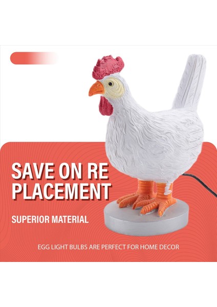 Tavuk Yumurta Lambası 3D Tavuk Masa Lambası Hayata Benzeyen LED Yumurta Lambası Reçine Tavuk Yumurtası Gece Işığı USB (Tavuk Yumurta Lambası) (Yurt Dışından) indirimleri