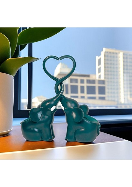 Ev Bahçesi Fil Etli Ekici Pot Çift Fil Süslem Karikatür Çift Fil Eşi Ezcılar C (Yurt Dışından) modelleri