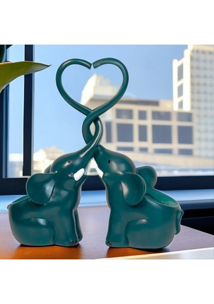 Ev Bahçesi Fil Etli Ekici Pot Çift Fil Süslem Karikatür Çift Fil Eşi Ezcılar C (Yurt Dışından) indirimleri