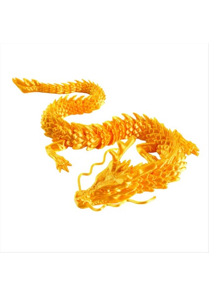 60CM 3D Baskılı Ejderha Çin Ejderha Süsleri 3D Baskılı Eklemli Çin Ejderha Balık Tankı Peyzaj Dekorasyonu Bir (Yurt Dışından)