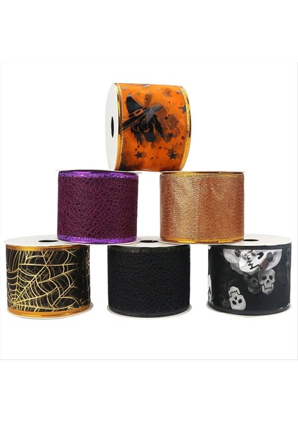 Noel Ağacı Şeridi 6 Rulolar Noel Ağacı Için 36 Mahsul Dekorasyon Kablolu Şerit Çelenkler Için Kablolu Şerit Topper Yay Yapımı C (Yurt Dışından)