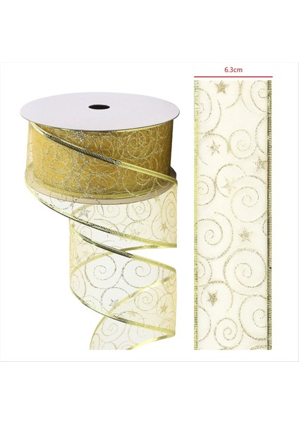 Noel Ağacı Şeridi 6 Rulolar Noel Ağacı Için 36 Mahsul Dekorasyon Kablolu Şerit Çelenkler Için Kablolu Şerit Topper Yay Yapımı C (Yurt Dışından) indirimleri