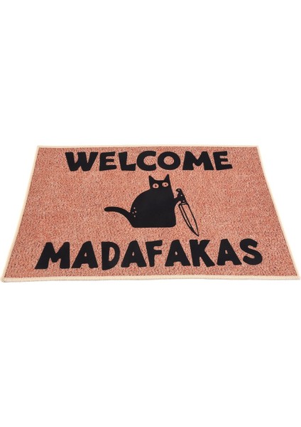 Dark Cat Hoş Geldiniz Madafakas Tam Baskı Posa Oormat Eğlenceli Puafat Ev Dekor Mutfak Banyo Dekor Insanlara Eğlenceli Hediyeler Ver (Yurt Dışından) fiyatları