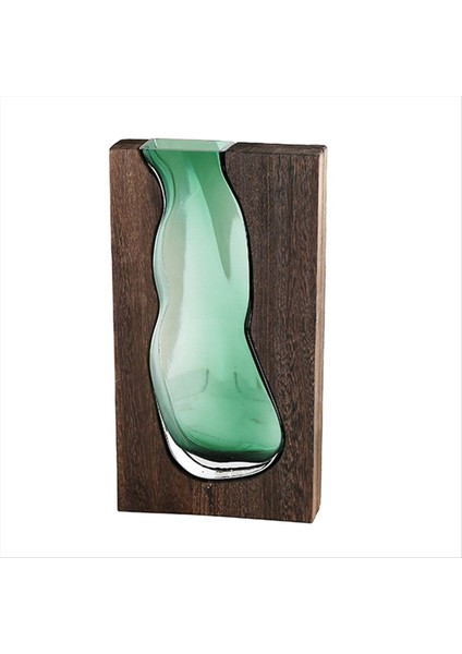 Ahşap Ev Cam Vazo Su Yükseltilmiş Çiçek Oturma Odası Yemek Masası Kuru Çiçek Aranjman Konteyner Süsleme A (Yurt Dışından)