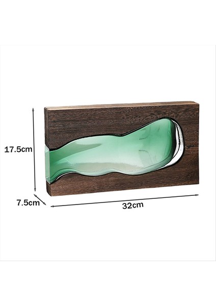 Ahşap Ev Cam Vazo Su Yükseltilmiş Çiçek Oturma Odası Yemek Masası Kuru Çiçek Aranjman Konteyner Süsleme A (Yurt Dışından) indirimleri