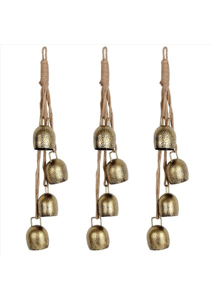 3x El Taşıyan Çan Bell Metal Vintage Cowbell Noel Çan Asma Inek Çan Süslemeleri (Yurt Dışından)