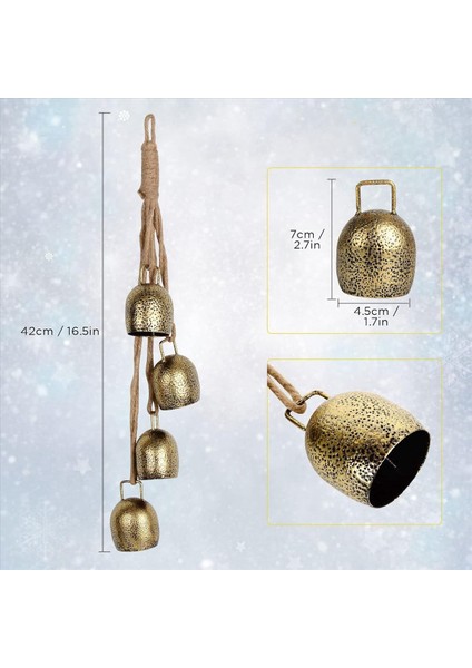 3x El Taşıyan Çan Bell Metal Vintage Cowbell Noel Çan Asma Inek Çan Süslemeleri (Yurt Dışından) modelleri