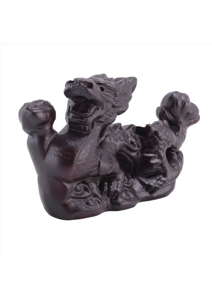 Çin Ejderha Heykeli 2024 Çin Zodyak Ahşap Figürin Mini Ahşap Çin Ejderha Heykeli Heykelcik Zodyak Siyah (Yurt Dışından) fiyatları