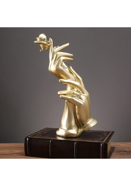 Yaratıcı Düğün Sevgililer Günü Hediye Moda-Ev Dekor Reçine Elleri Çiçek Heykeli Eller Gül Heykel (Yurt Dışından) indirimleri