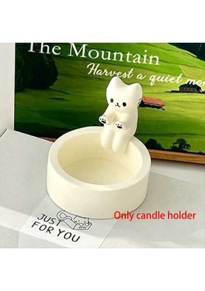 Yavru Kedi Mum Tutucu Sevimli Izgara Kediler Aromaterapi Mum Tutucu Masaüstü Dekoratif Süsler Doğum Günü Hediyeleri (Yurt Dışından) fiyatları