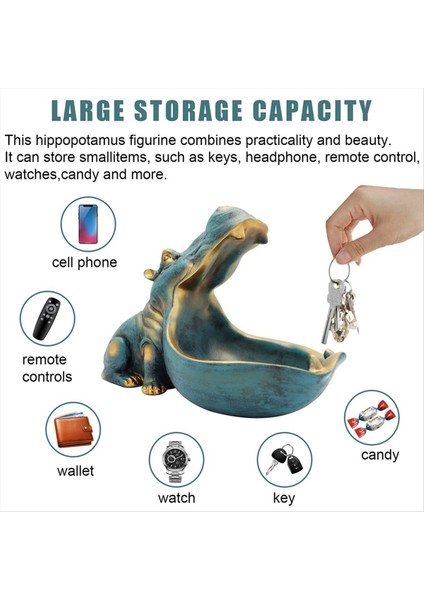 Hippo Heykelcik Şeker Yemeği ve Anahtar Kase Benzersiz Reçine Ofis Masası ve Giriş Masası Dekoru Için Su Aygırı Heykeli Altın (Yurt Dışından) fiyatları