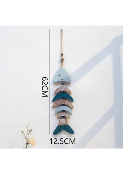 Ahşap Balık Dekor Asılı Balık El Oyma Balık Duvar Dekoru Için Deniz Teması Plajı Tema-Alak Ev Asılı Süsleme B (Yurt Dışından)