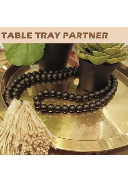 Ahşap Boncuk Çelenk Çiftlik Evi Dekor Ahşap Boncuklar Püskül Boho Duvar Rustik Ev Sehpa Dekoru Boncuklar (Yurt Dışından) fırsatları