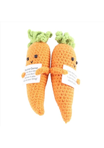 2pcs Komik Pozitif Hediyeler Mini Örgü Bebek Pozitif Kartlı Sevimli Pozitif Hediyeler Yetişkin Çocuklar Için Doğum Günü Havuç (Yurt Dışından) fiyatları