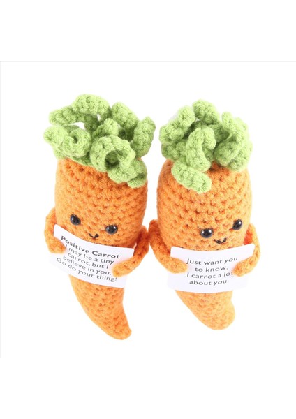 2pcs Komik Pozitif Hediyeler Mini Örgü Bebek Pozitif Kartlı Sevimli Pozitif Hediyeler Yetişkin Çocuklar Için Doğum Günü Havuç (Yurt Dışından) modelleri