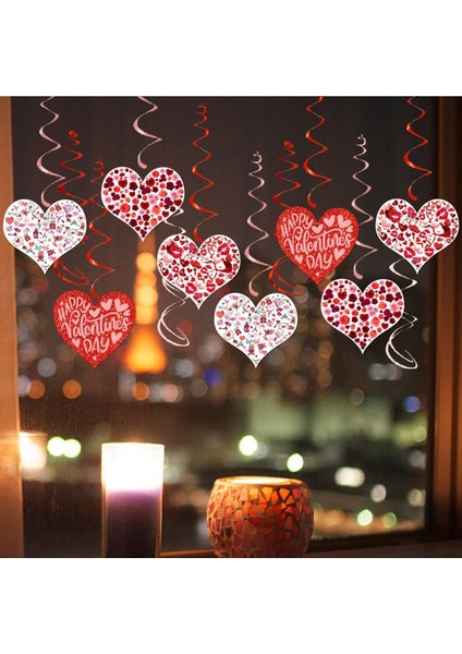 Sevgililer Günü Dekorasyon Kalp Spiral Etiketleri Sevgililer Günü Partisi Dekorasyonu Aşk Spiral Asma Dekorasyonu (Yurt Dışından) indirimleri