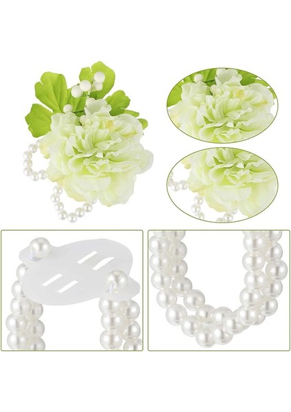 48PCS Elastik Inci Bilek Bantları Korsage Aksesuarları Düğün Bileği Diy Yapay Çiçekler Düğün Plaj Partisi Için Dekor (Yurt Dışından) fiyatları