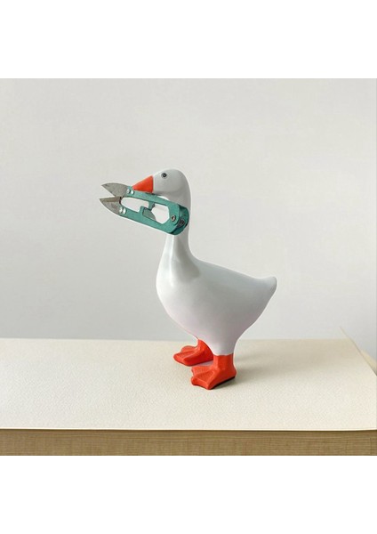Manyetik Kaz Ördek Anahtar Tutucu Oda Süslemeleri Sevimli Figürinler Süs Kazı Madiş Hayvan Heykelleri Ev Dekoru (Yurt Dışından) indirimleri
