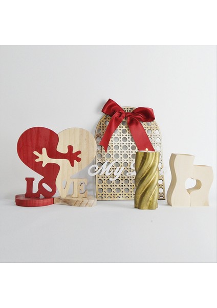 &quot Aşk&quot Ahşap Bulmaca Bloğu Dekoratif Süs Heykeli Ahşap Süslemeler (Yurt Dışından) fırsatları