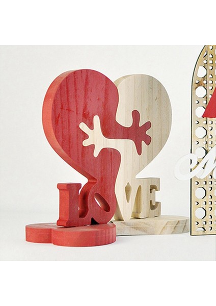 &quot Aşk&quot Ahşap Bulmaca Bloğu Dekoratif Süs Heykeli Ahşap Süslemeler (Yurt Dışından) indirimleri