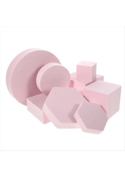 8 Pcs Kozmetik Fotoğraf Arka Planlar Köpükler Geometri Kare Fotoğraf Dekor Ins Square Geometri Fotoğraf Prop Seti Pembe (Yurt Dışından)