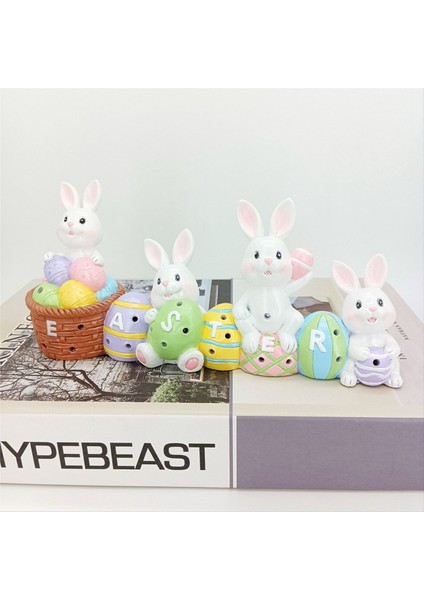 Paskalya Tavşan Tavşanı Yatak Odası Için Süslemeler Sevimli - 2d Paskalya Yumurtası Tavşan Partisi Parti Merkezi Kesme Tv Dolap (Yurt Dışından) modelleri