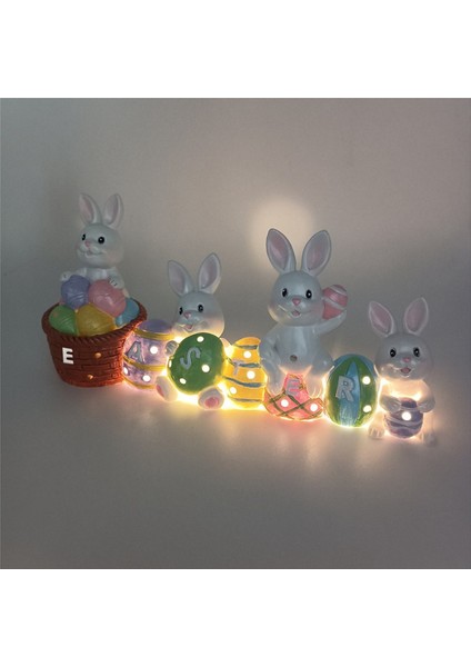 Paskalya Tavşan Tavşanı Yatak Odası Için Süslemeler Sevimli - 2d Paskalya Yumurtası Tavşan Partisi Parti Merkezi Kesme Tv Dolap (Yurt Dışından) fırsatları