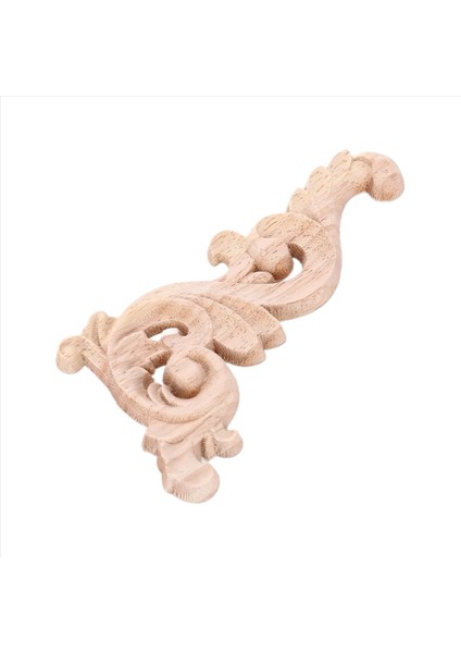 Ahşap Oyulmuş Çıkart Köşesi Onlay Aplike Kapı Duvar Dekor 12*6cm Boyasız (Yurt Dışından)