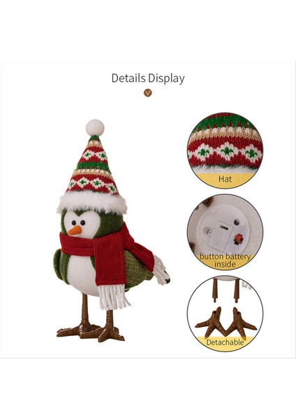 Noel Süslemeleri Noel Işıkları Kuş Bebek Süsleri Yaratıcı Atmosfer Dekorasyon Bebek Hediyeleri Çok Molor Şapka (Yurt Dışından) modelleri