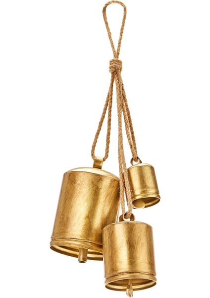 Noel Çan Rustik Noel Dekor Vintage Style Pirinç Shabby Chic Seconations Seti 3 (Yurt Dışından)