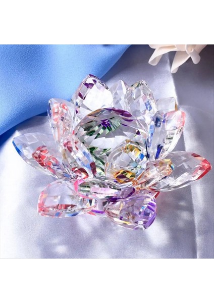 C Kristal Lotus Çiçek Heykelcik Sevgililer Düğün Dekoru Cam Zanaat Koleksiyonu Kağıt Ağırlık Masa Süsleri Hadi Hediyesi (Yurt Dışından)