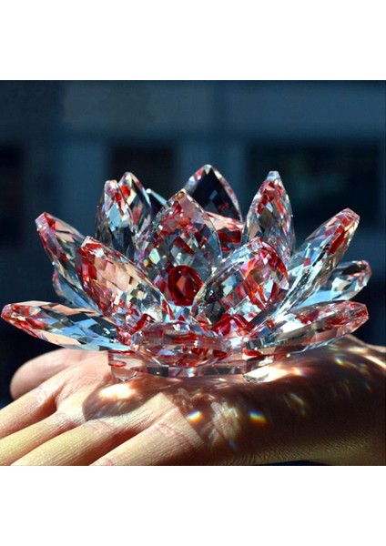 C Kristal Lotus Çiçek Heykelcik Sevgililer Düğün Dekoru Cam Zanaat Koleksiyonu Kağıt Ağırlık Masa Süsleri Hadi Hediyesi (Yurt Dışından) modelleri