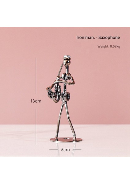 Küçük Iron Art Müzisyen Yaratıcı Müzik Grubu El Sanatları Ev Ofis Masası Dekorasyon Doğum Günü Hediyesi 8 Paket Masa Süsleri (Yurt Dışından) modelleri